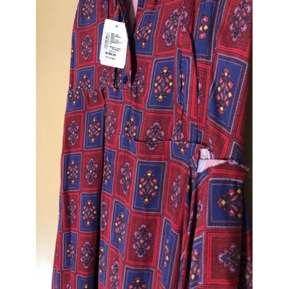 Balenciaga Burgundy Tiled Paisley Mid Length Casual Maxi Dress - Picture 6 of 12